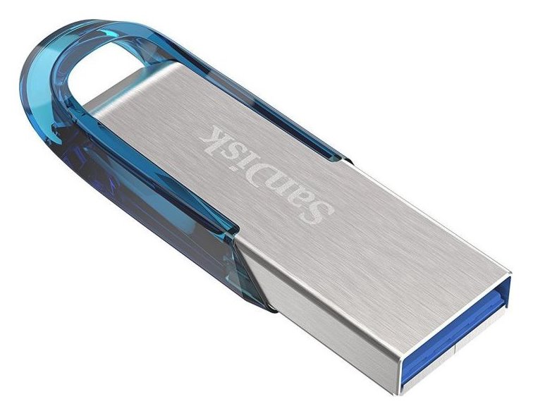 miniatura Dysk SANDISK USB 3.0 ULTRA FLAIR 128GB NIEBIESKI  150MB/s (SDCZ73-128G-G46B)