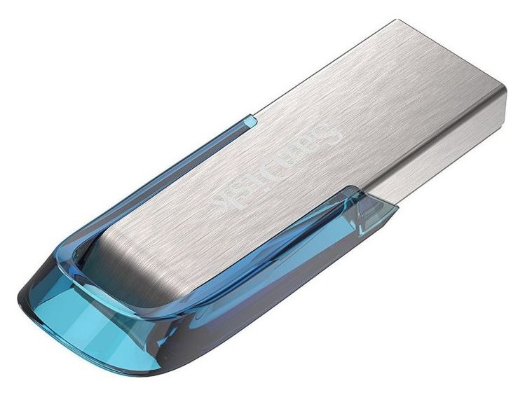 miniatura Dysk SANDISK USB 3.0 ULTRA FLAIR 128GB NIEBIESKI  150MB/s (SDCZ73-128G-G46B)