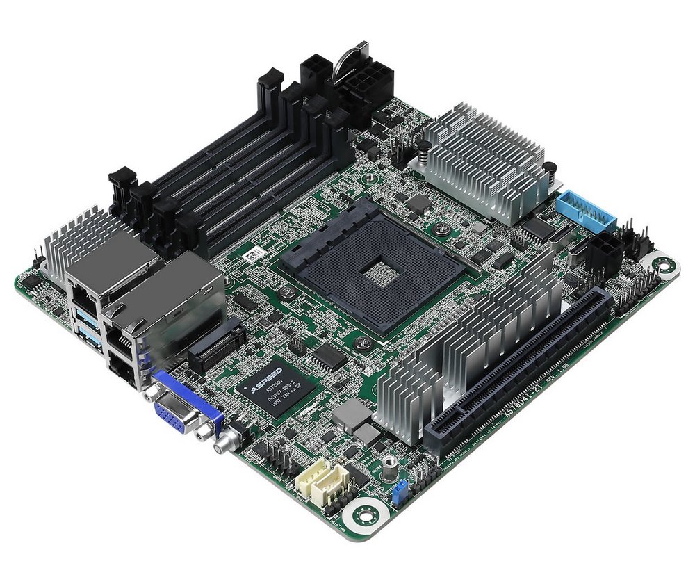 miniatura Płyta główna ASRock 1x AM4 AMD Ryzen X570 (SATA, 1xM.2, 2x10GbE, IPMI) (X570D4I-2T)