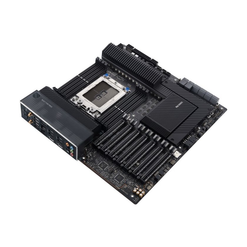 miniatura Płyta główna ASUS PRO WS WRX80E-SAGE SE WIFI AMD WRX80 Threadripper PRO, Intel I211-AT 2x2.5 Gb LAN, USB 3.2 Gen 2x2 Type-C port, 7 x PCIe 4.0 x16 slots, 3 x M.2 PCIe 4.0, ASMB9-iKVM, 2 x U.2 and 16 power stages,  E-ATX workstation (90MB1590-M0EAY0)