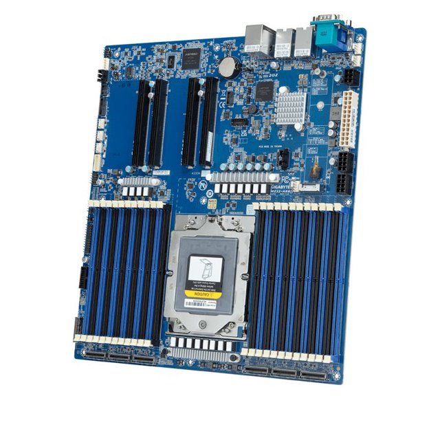 Płyta główna Gigabyte MZ33-AR0 1x SP5 AMD Epyc 9004 SoC (24x DIMM, 6x MCIO 8i, 1xM.2, 2x10Gbe, IPMI, E-ATX) (9MZ33AR0MR-000)