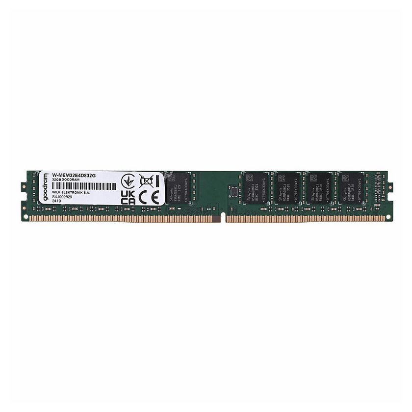 Pamięć RAM Goodram UDIMM ECC 32GB DDR4 2Rx8 3200MHz PC4-25600 W-MEM32E4D832G