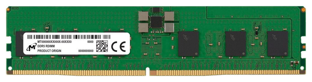 Micron RDIMM 16GB DDR5 1Rx8 5600MHz PC5-44800 ECC REGISTERED MTC10F1084S1RC56BR