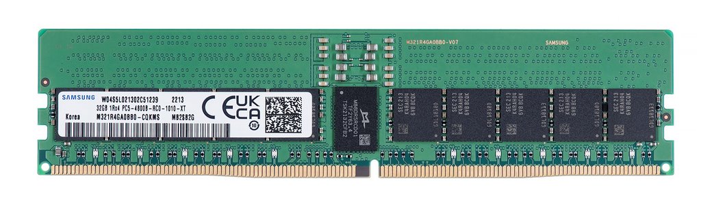 miniatura SAMSUNG RDIMM 32GB DDR5 1RX4 4800MHZ PC5-38400 ECC REGISTERED M321R4GA0BB0-CQK