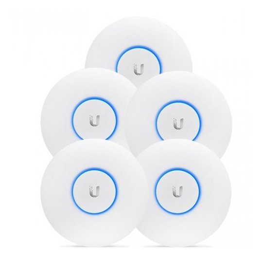 Access Point Wi-Fi  5 Ubiquti UniFi AC Pro 2.4GHz(3x3)/5GHz(3x3) PoE/Passive48V 2x1G 5pak (UAP-AC-PRO-5)