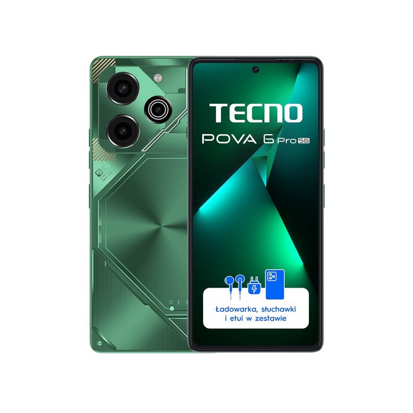 Smartfon TECNO POVA 6 Pro 5G 12/256GB Comet Green (4894947019043)