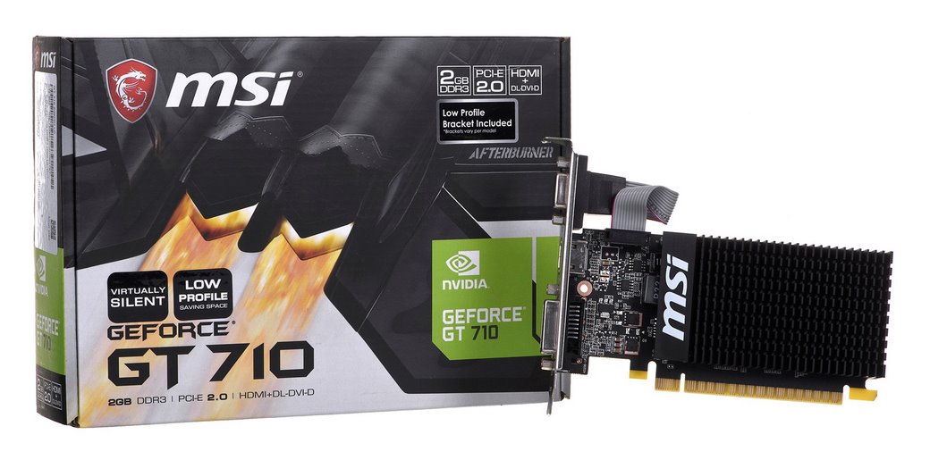 Karta graficzna MSI GeForce GT 710 2048MB DDR3/64b V/H/D PCI-E LP (GT 710 2GD3H LP)