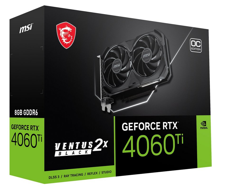 Karta graficzna MSI RTX 4060 Ti 8G VENTUS 2X BLACK E1 O