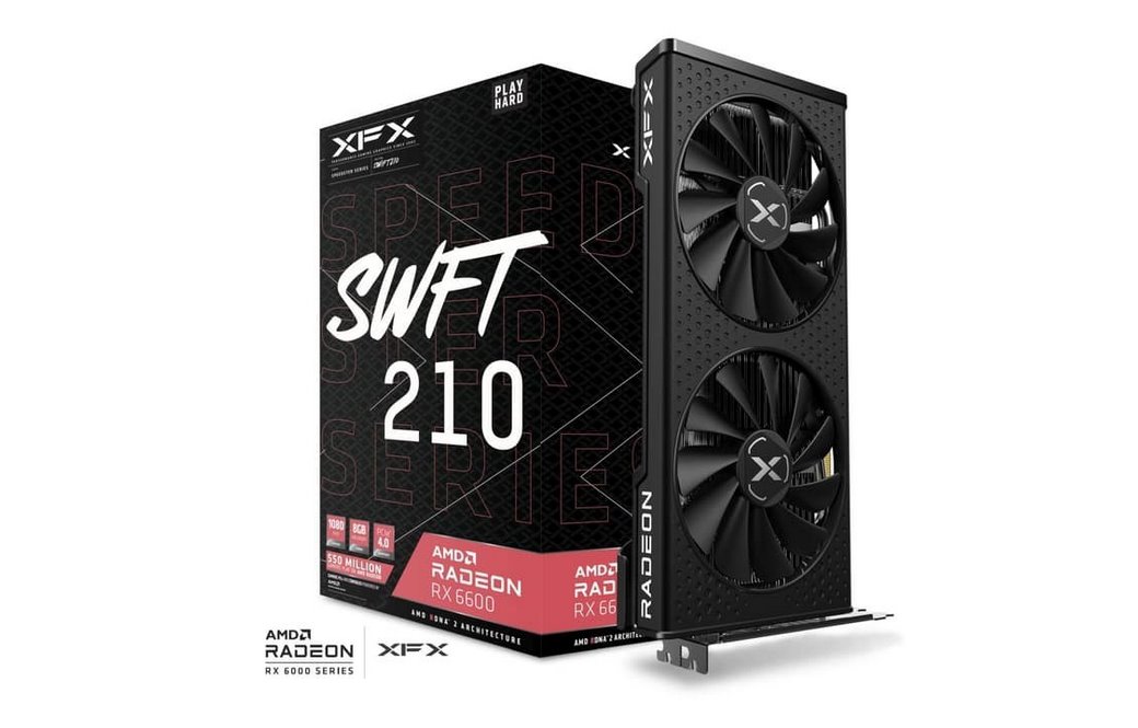 miniatura Karta graficzna XFX Radeon RX 6600 SPEEDSTER SWFT210 CORE 8GB D6 HDMI 3xDP 2 FAN (RX-66XL8LFDQ)