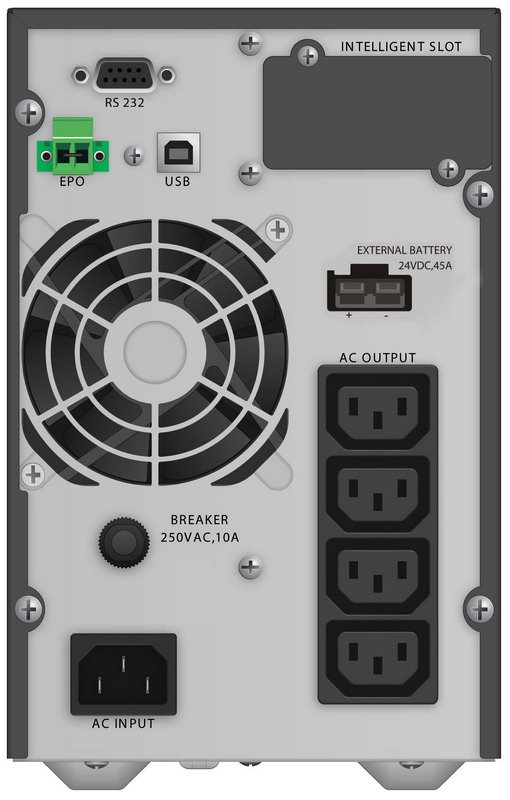 Zasilacz awaryjny POWER WALKER UP:S ON-LINE VFI 1000 TGB (4X IEC, USB/RS232, LCD, EPO, TOWER)